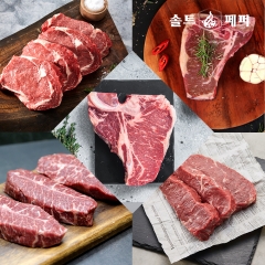 [솔트&페퍼] 티/엘/립/채/부 세트 3.8kg (티본+엘본+립아이+채끝+부채)